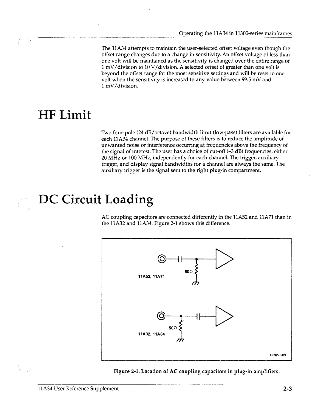 Tektronix 11A34 manual 