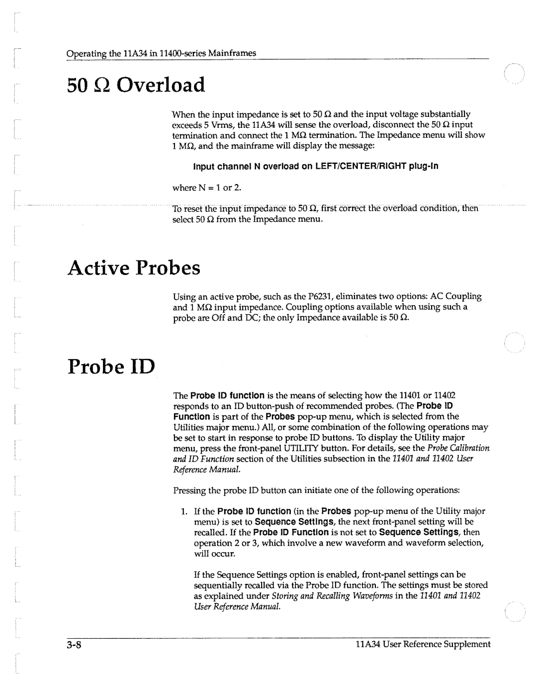 Tektronix 11A34 manual 