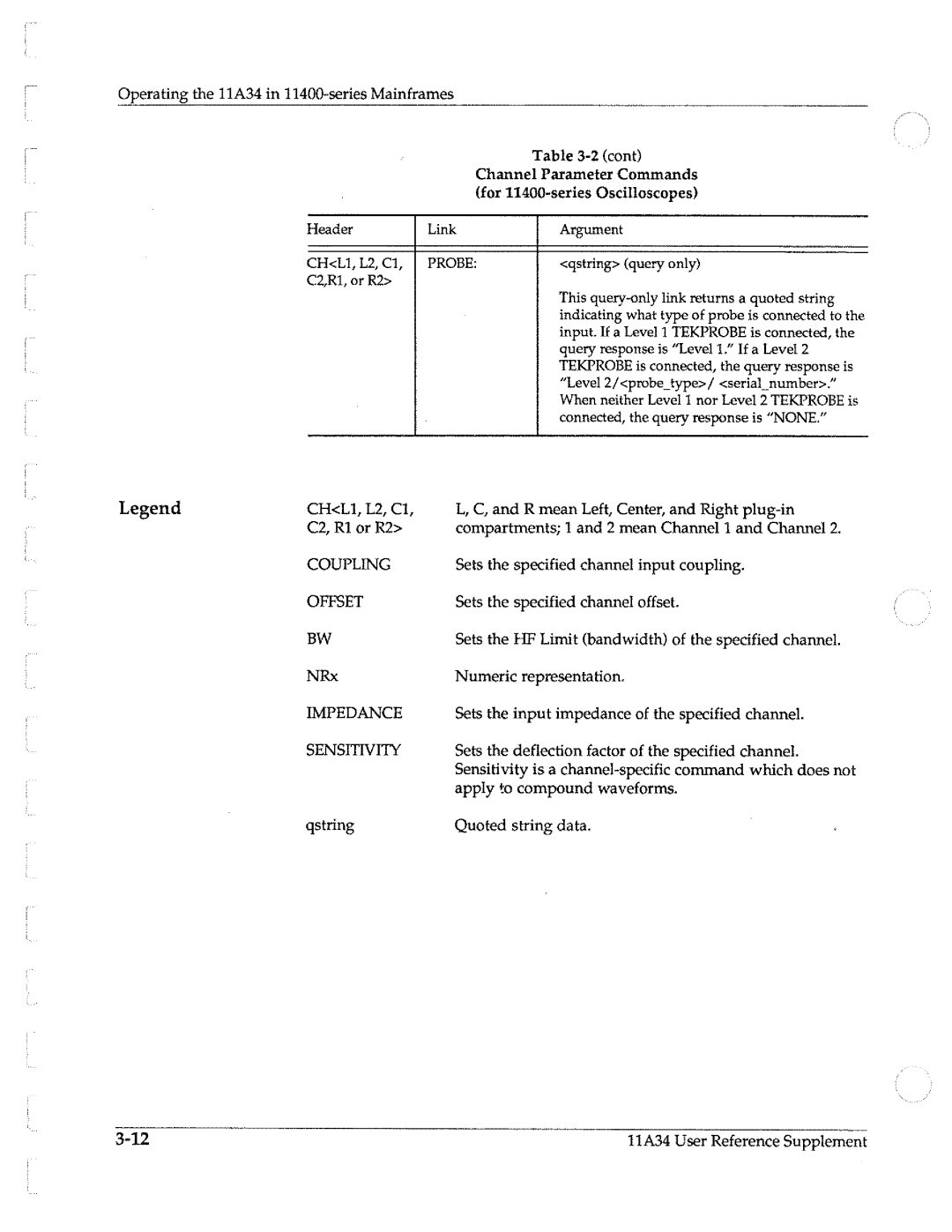 Tektronix 11A34 manual 