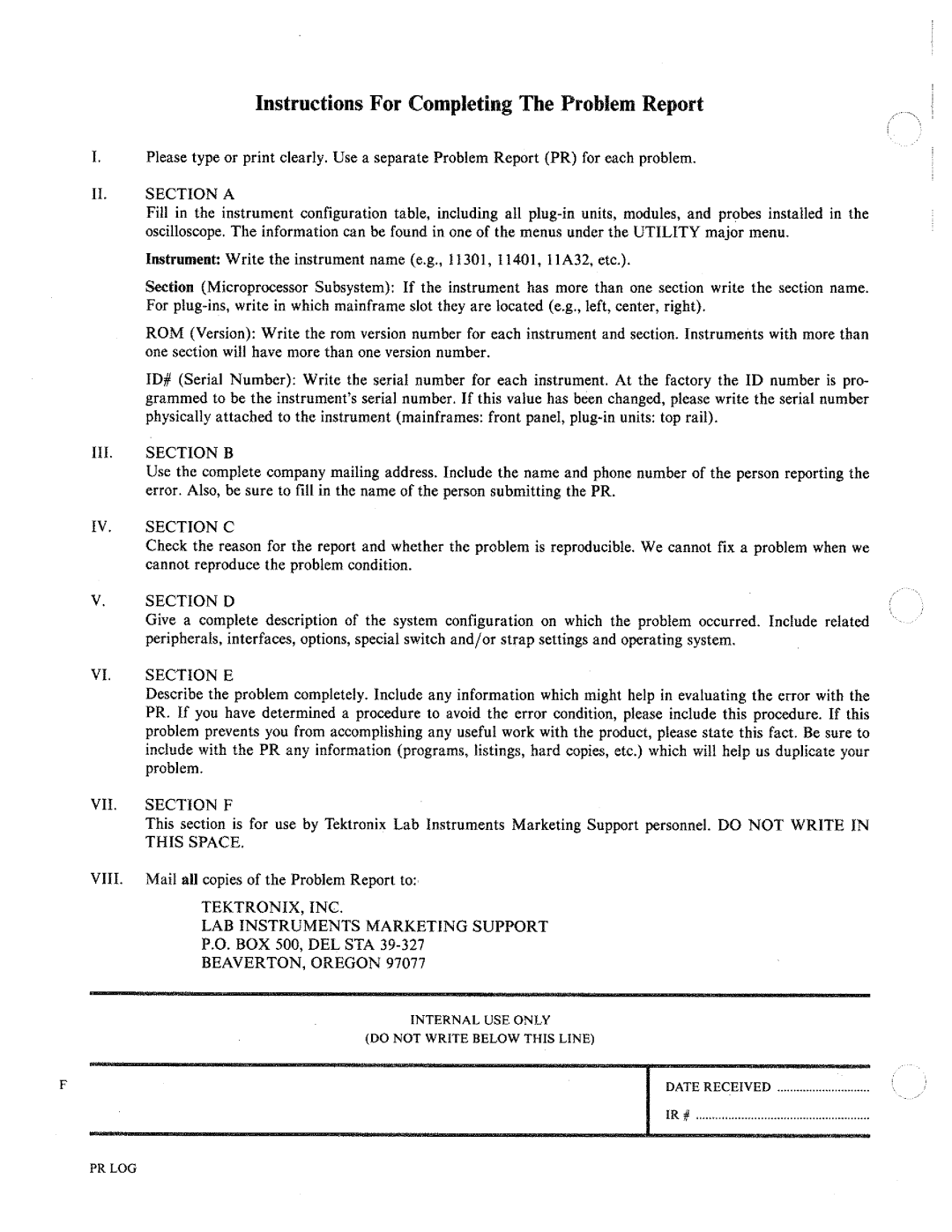 Tektronix 11A52 manual 