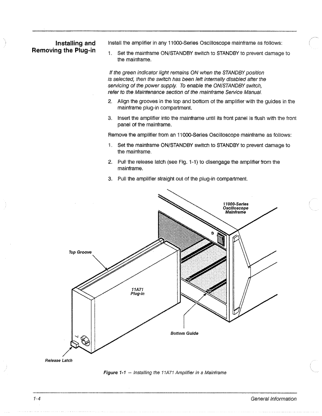 Tektronix 11A71 manual 