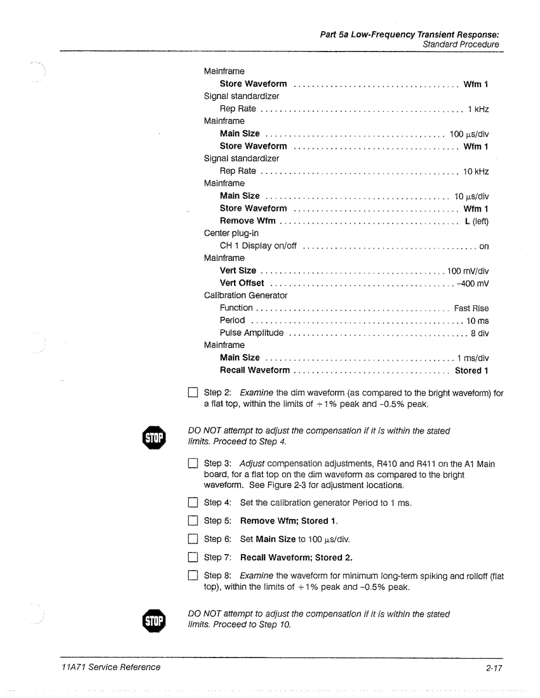 Tektronix 11A71 manual 