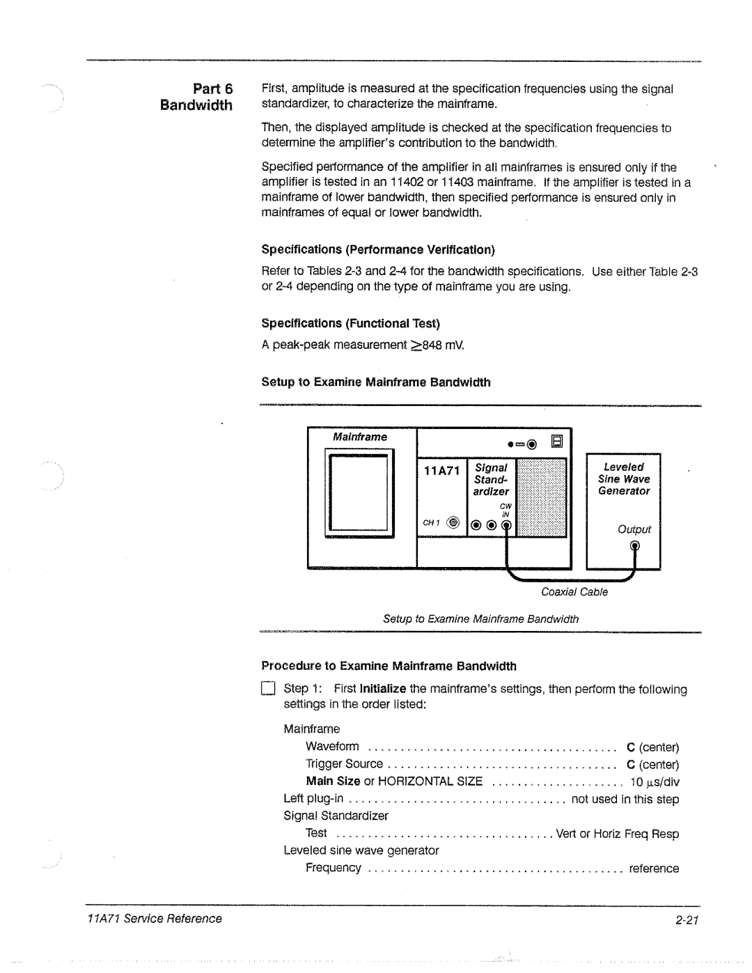 Tektronix 11A71 manual 