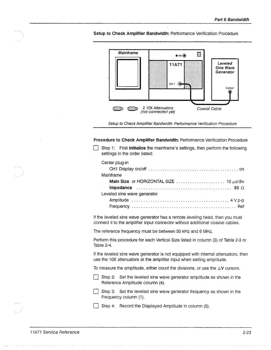 Tektronix 11A71 manual 