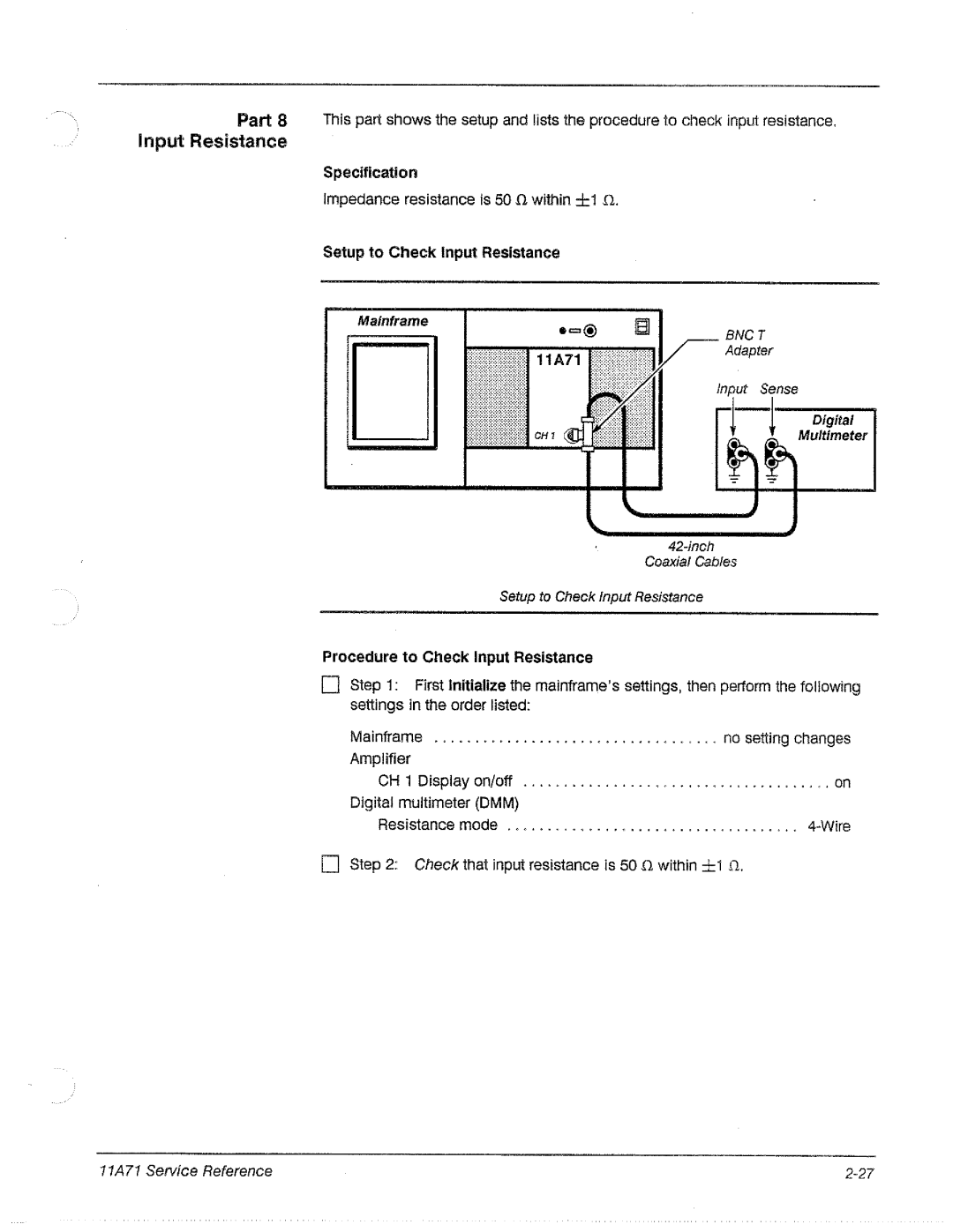 Tektronix 11A71 manual 