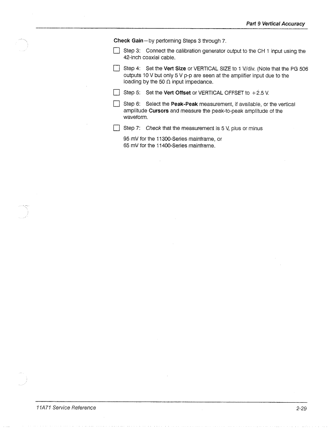 Tektronix 11A71 manual 
