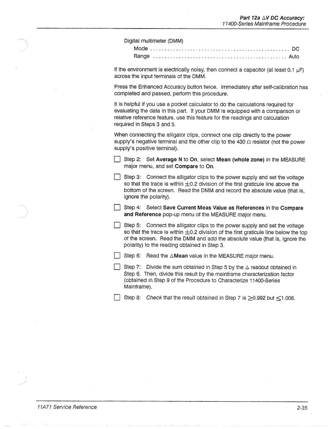 Tektronix 11A71 manual 