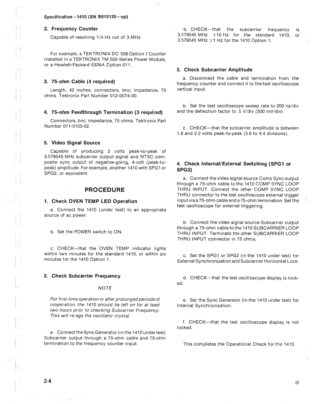 Tektronix 1410 manual 