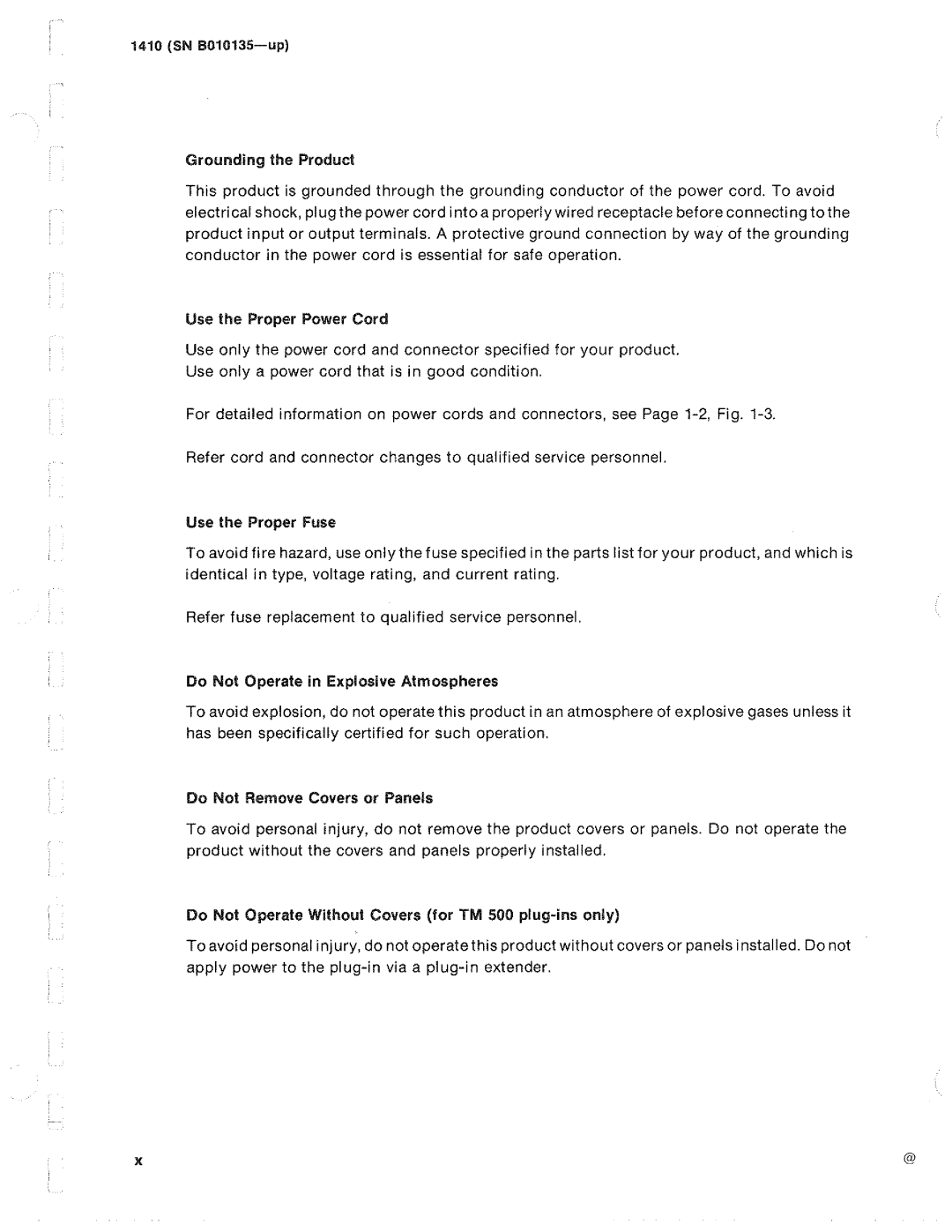 Tektronix 1410 manual 