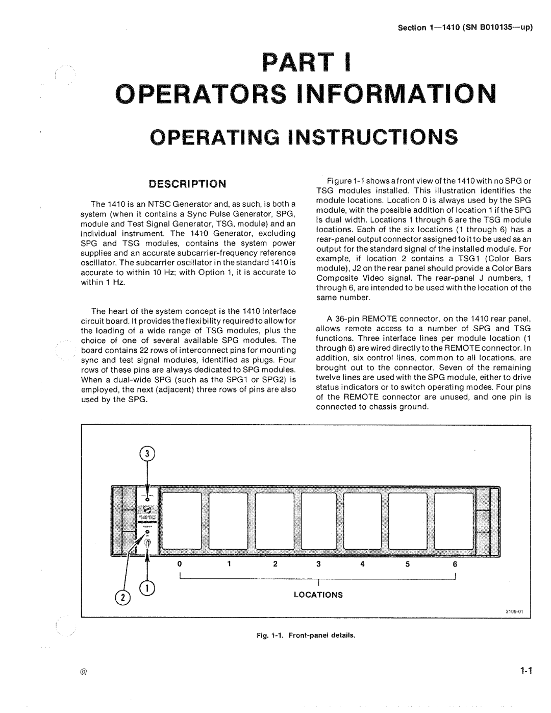 Tektronix 1410 manual 