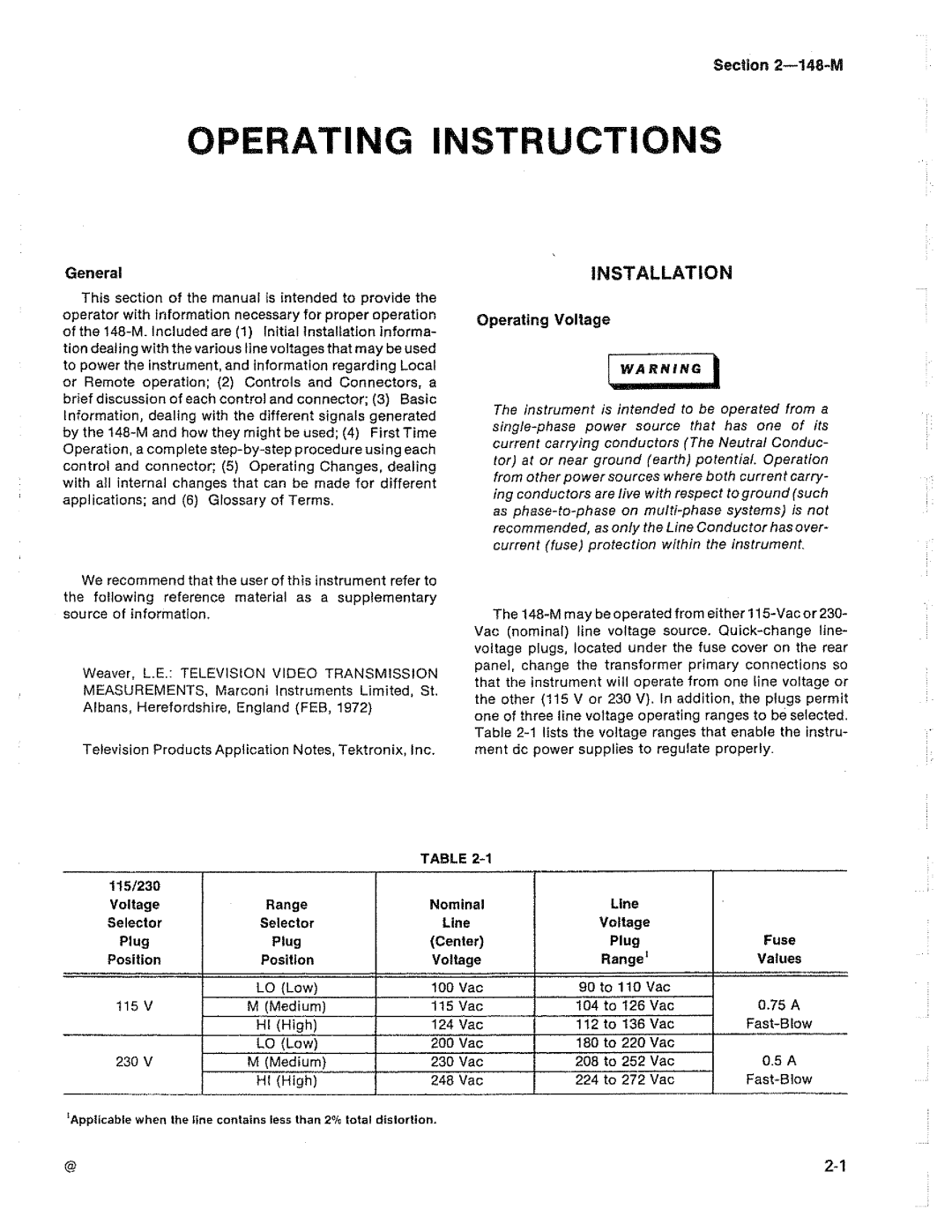 Tektronix 148-M manual 