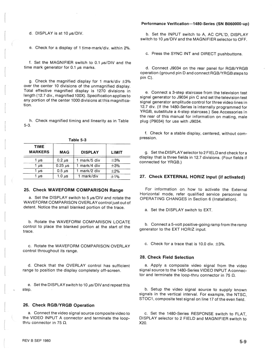 Tektronix 1480-SERIES manual 