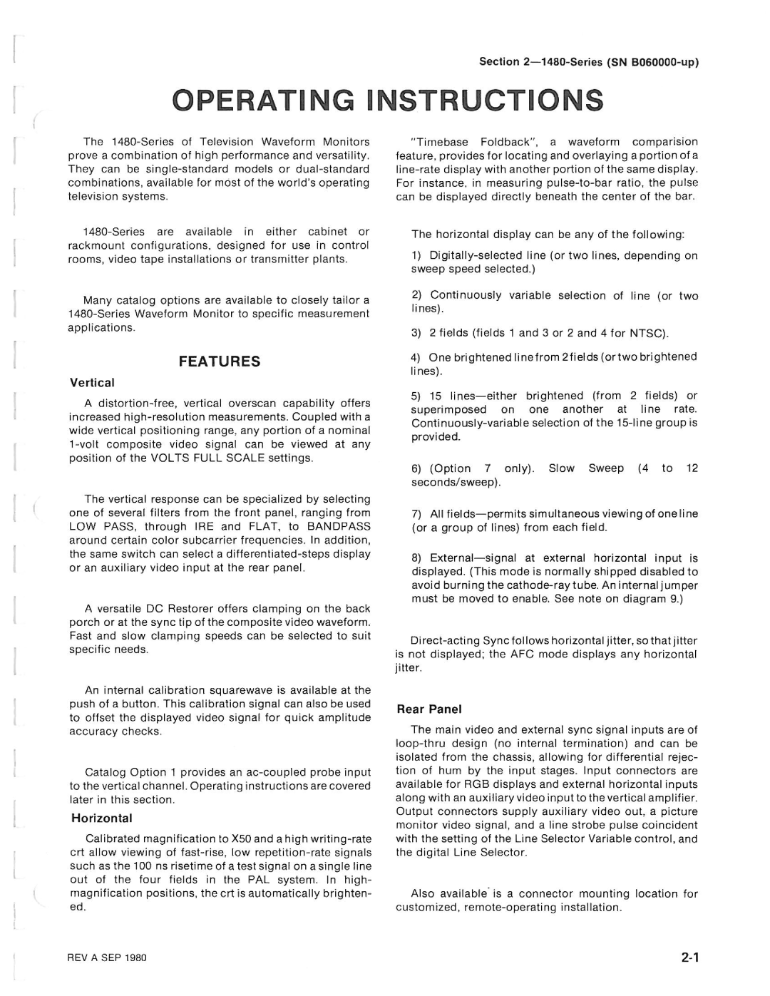 Tektronix 1480-SERIES manual 