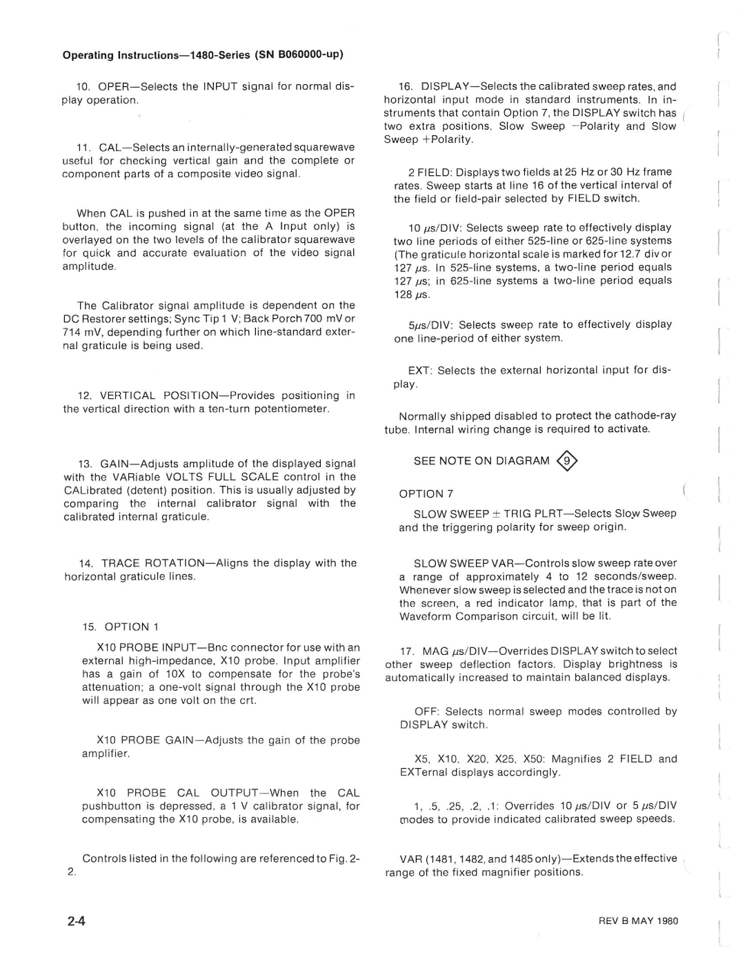Tektronix 1480-SERIES manual 