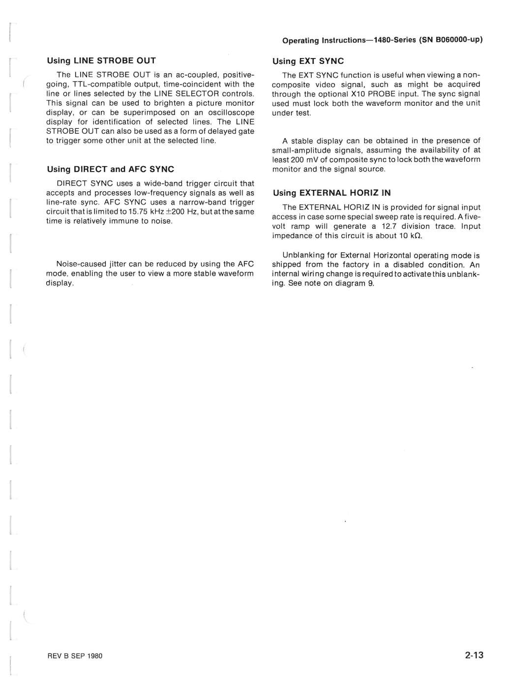 Tektronix 1480-SERIES manual 