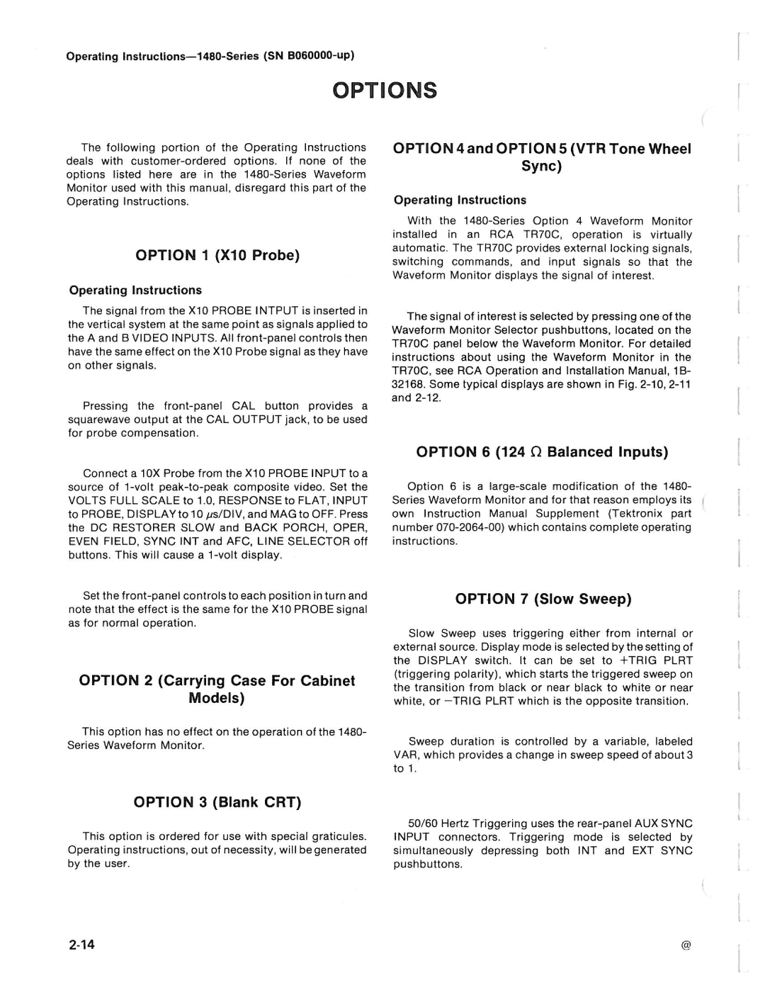 Tektronix 1480-SERIES manual 