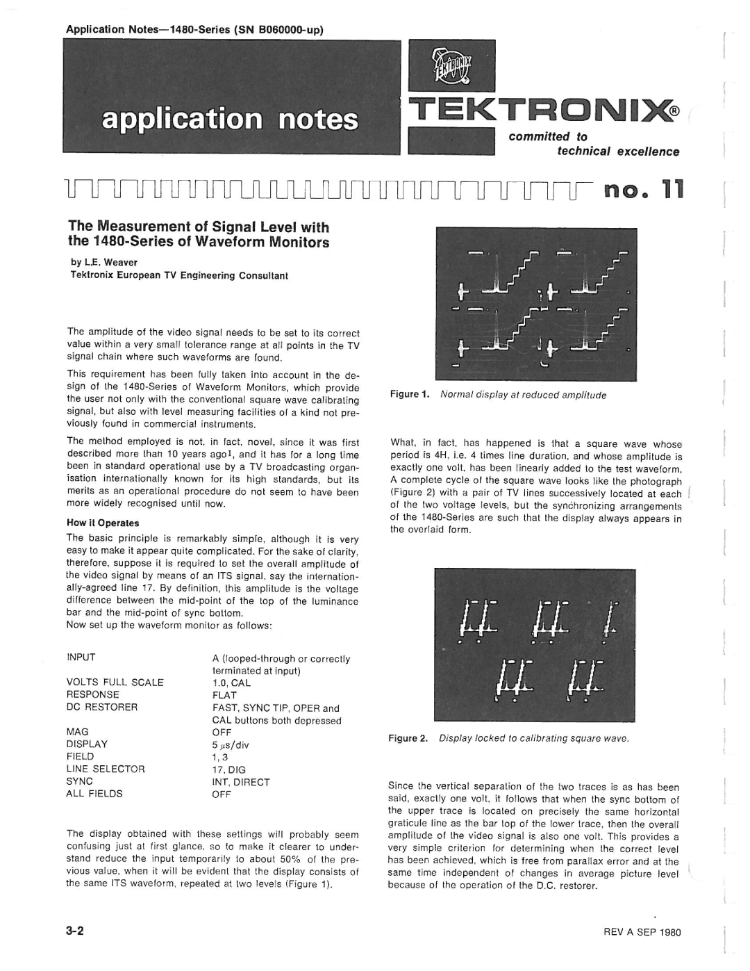 Tektronix 1480-SERIES manual 
