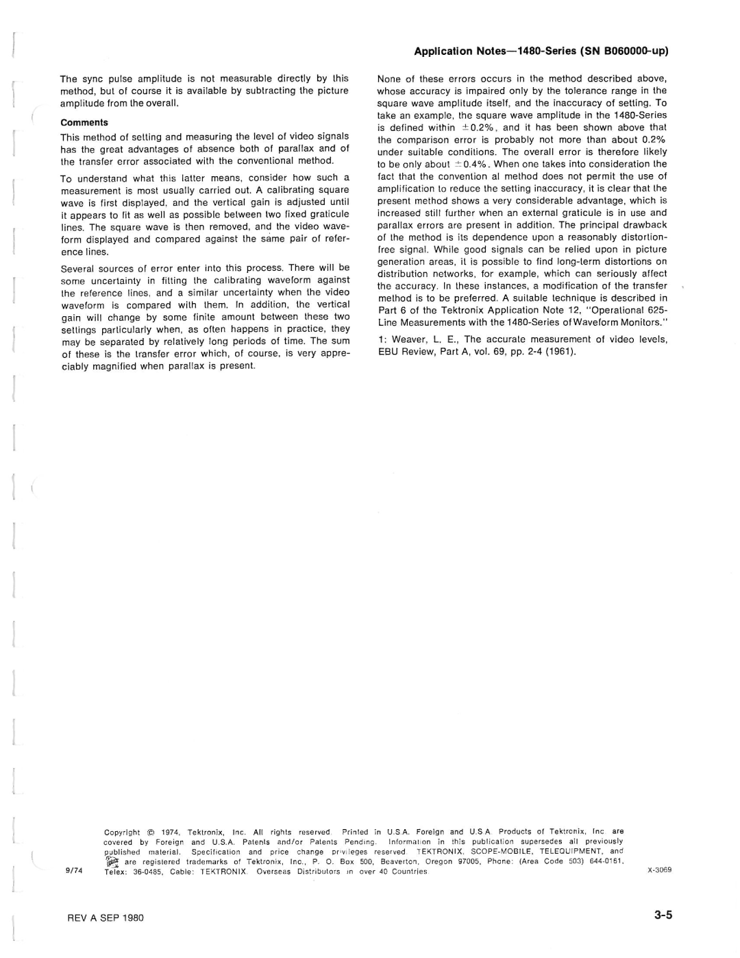 Tektronix 1480-SERIES manual 
