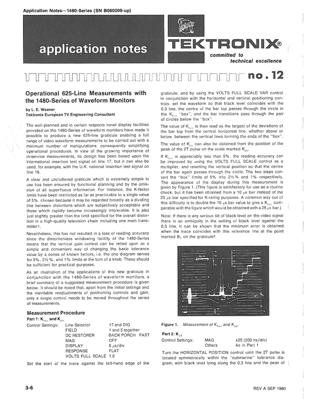 Tektronix 1480-SERIES manual 