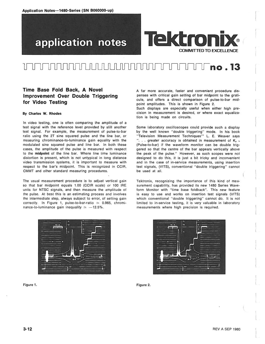 Tektronix 1480-SERIES manual 