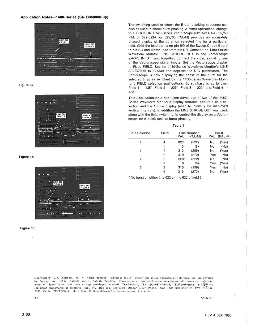 Tektronix 1480-SERIES manual 