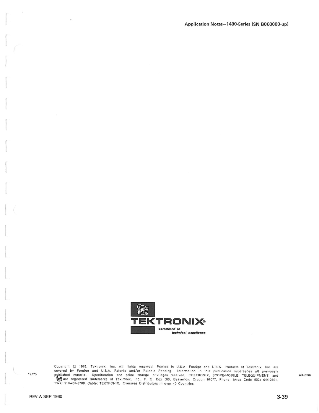 Tektronix 1480-SERIES manual 