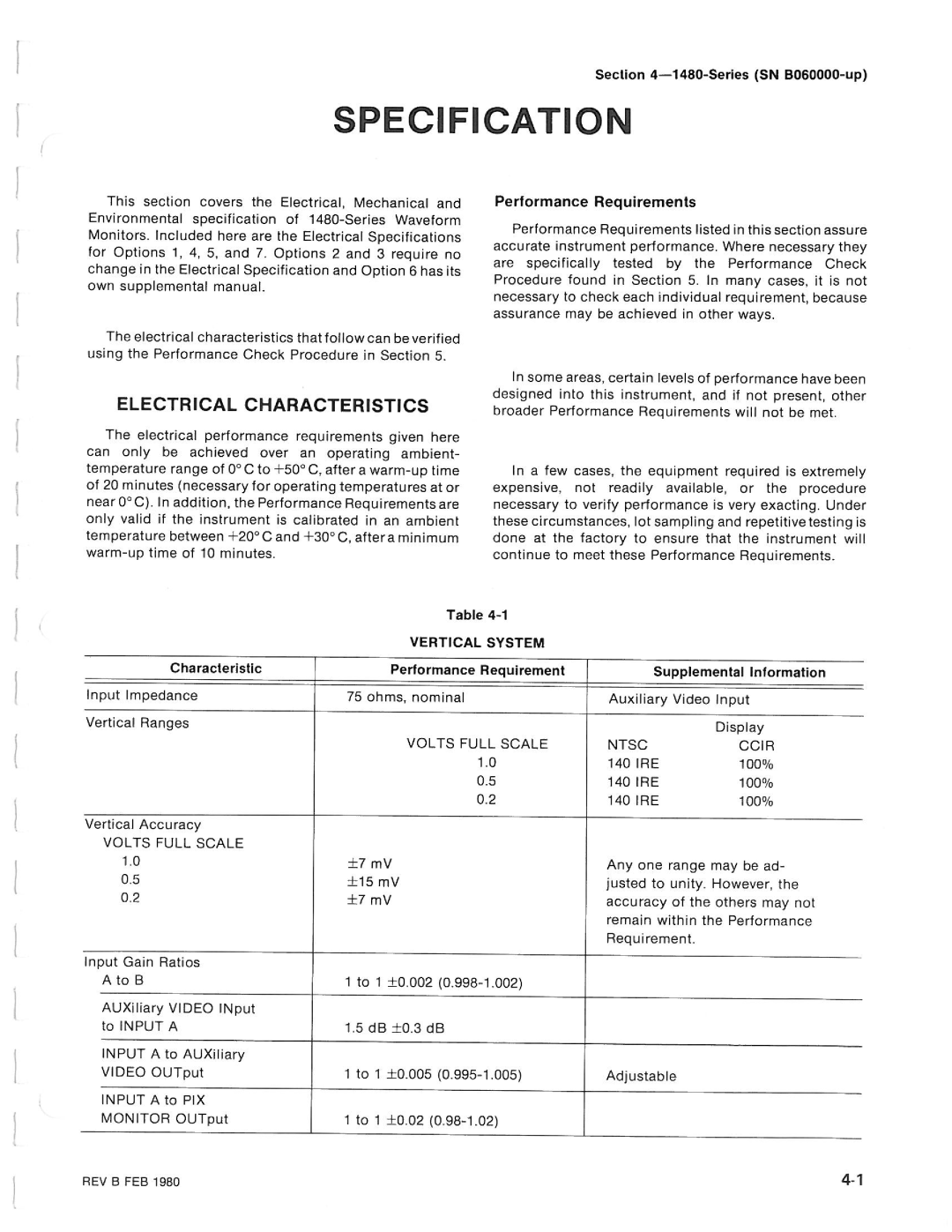 Tektronix 1480-SERIES manual 