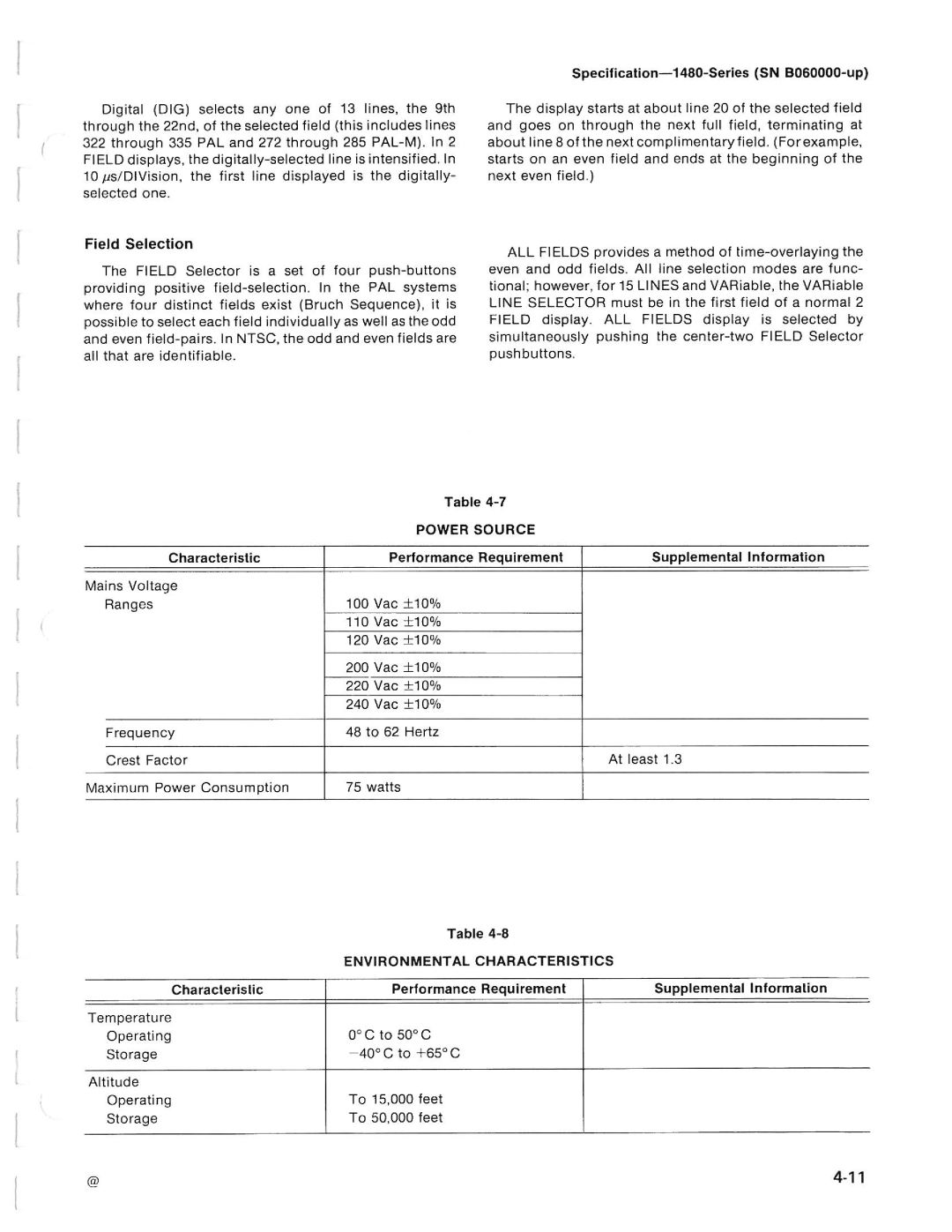 Tektronix 1480-SERIES manual 