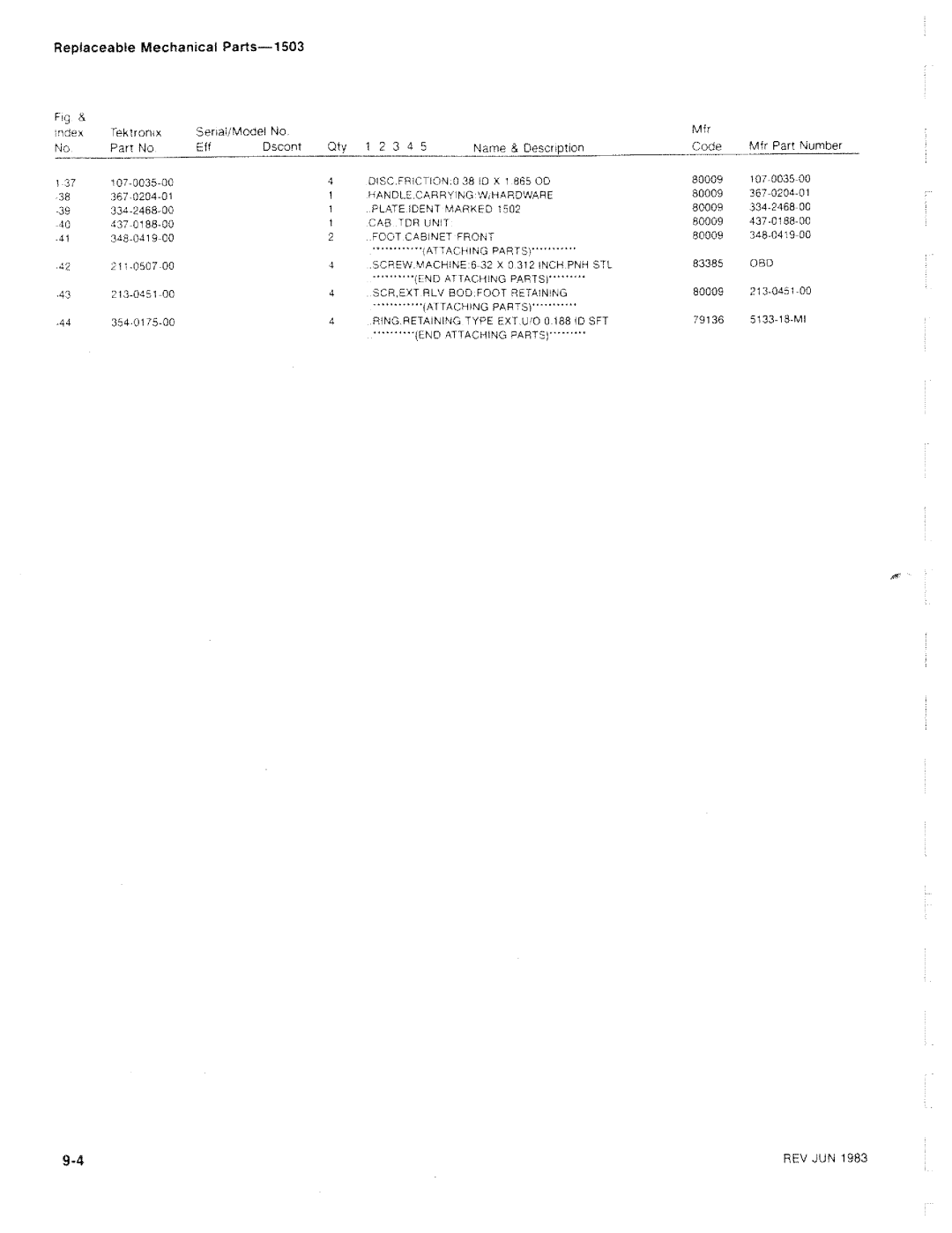 Tektronix 1503 manual 