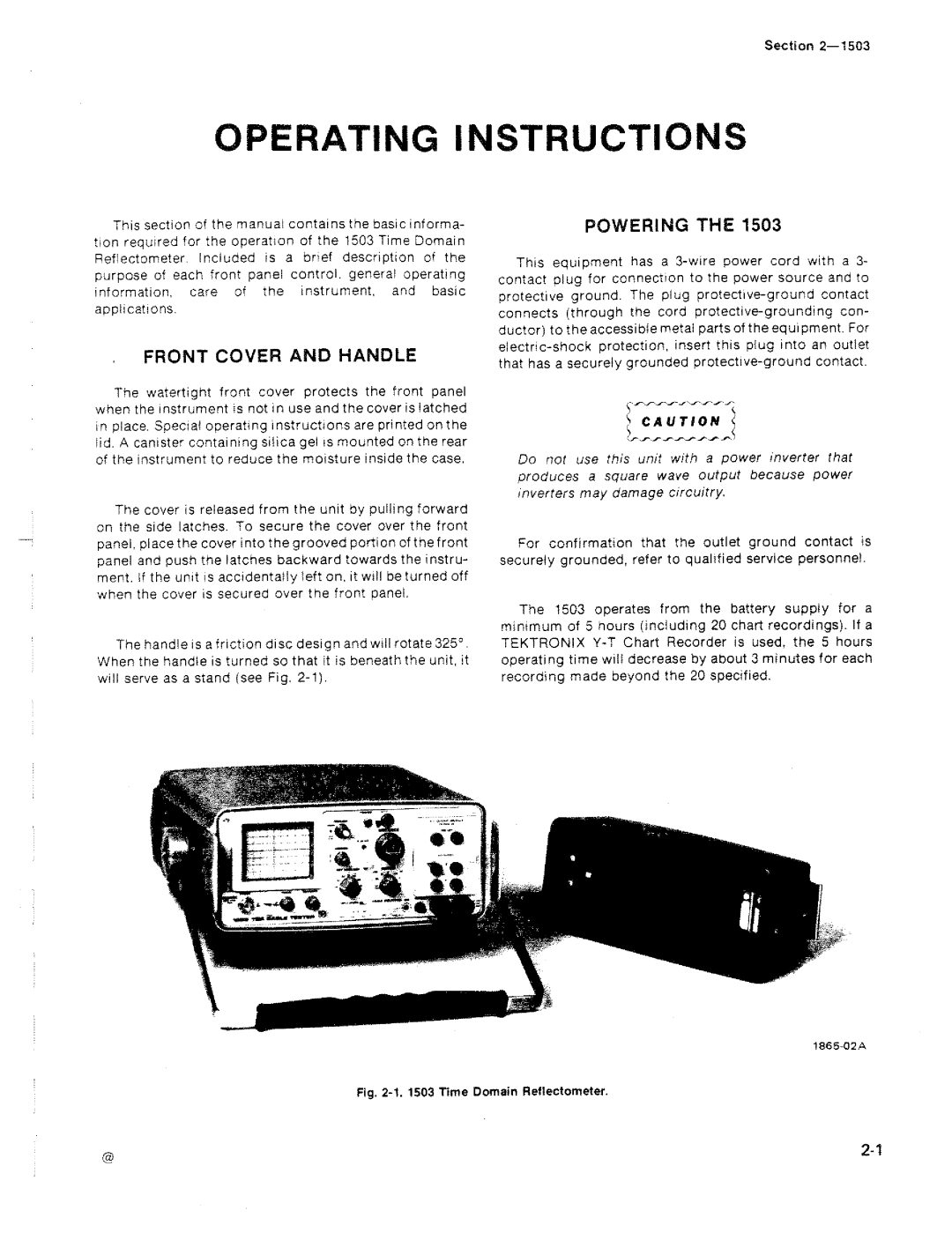 Tektronix 1503 manual 