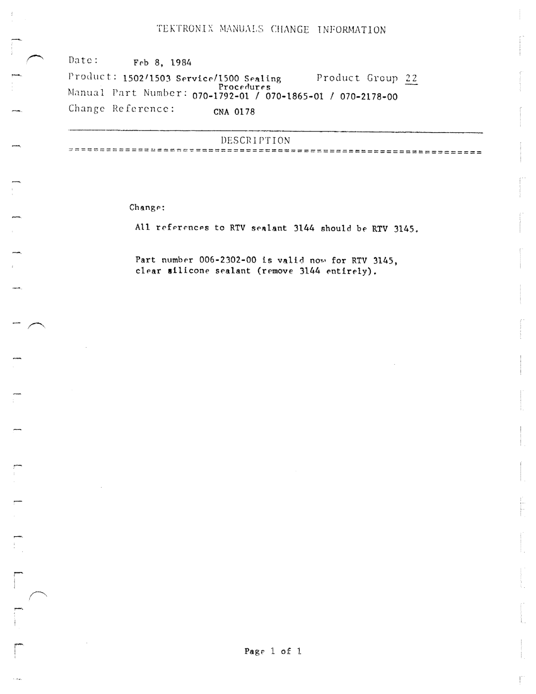 Tektronix 1503 manual 