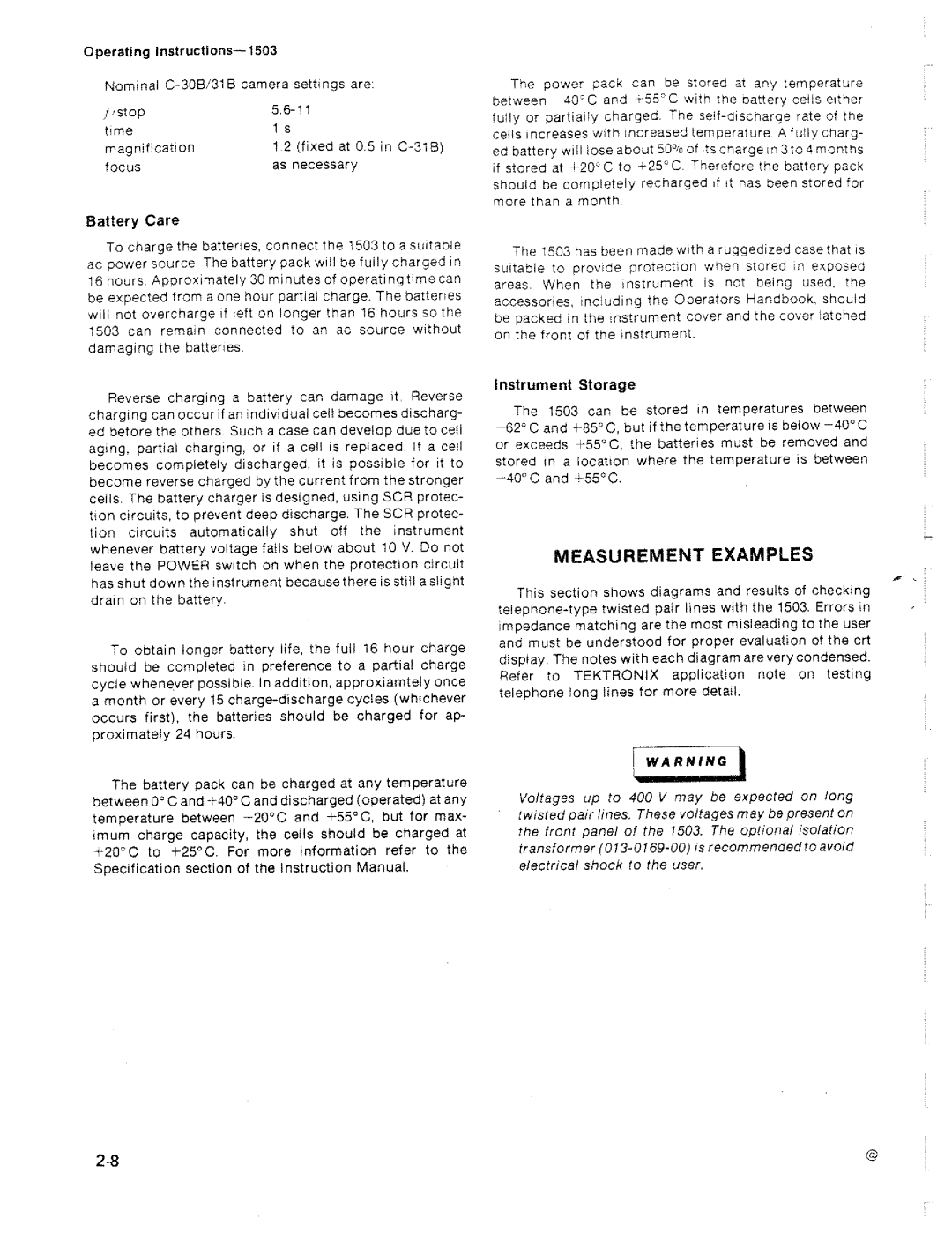 Tektronix 1503 manual 