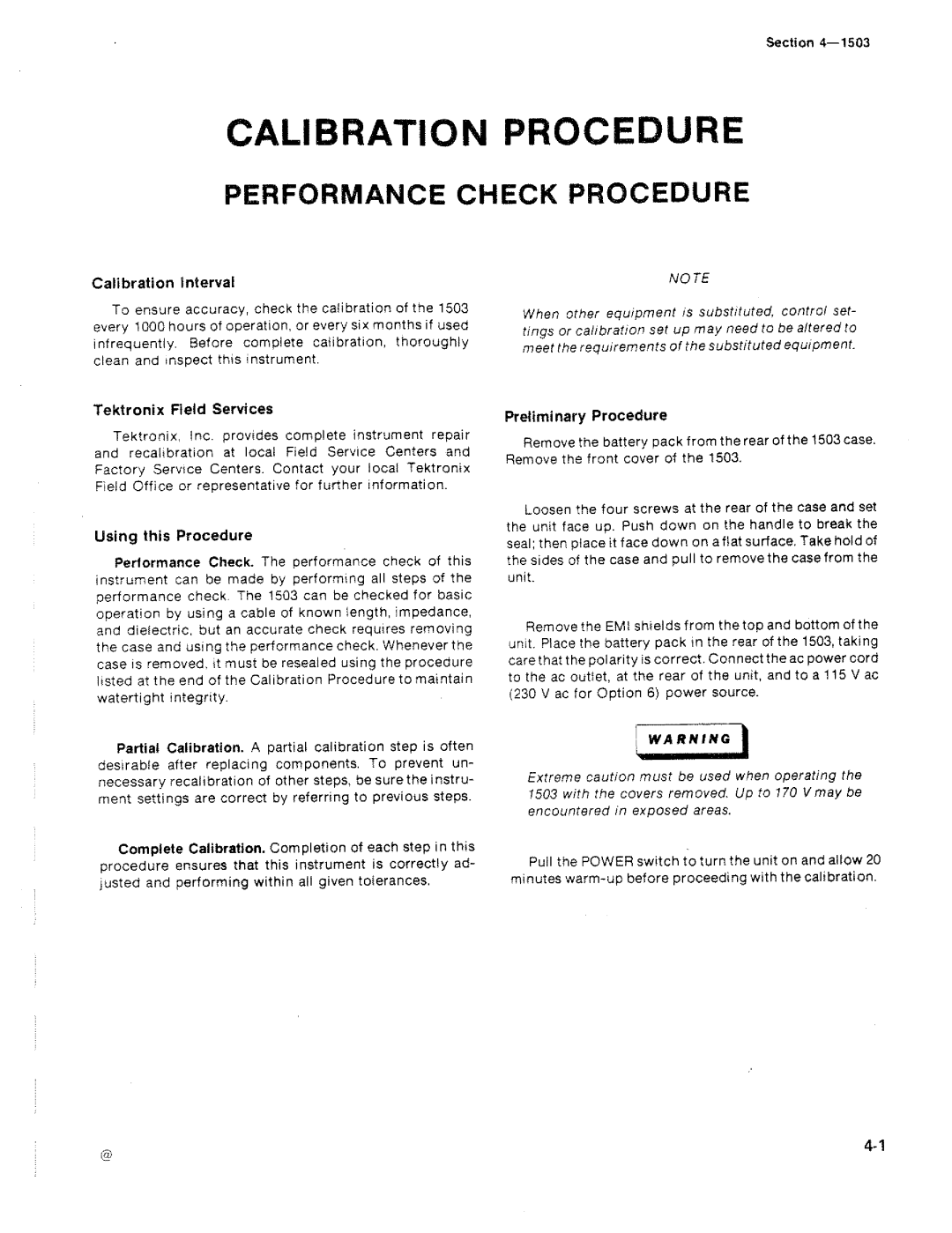 Tektronix 1503 manual 