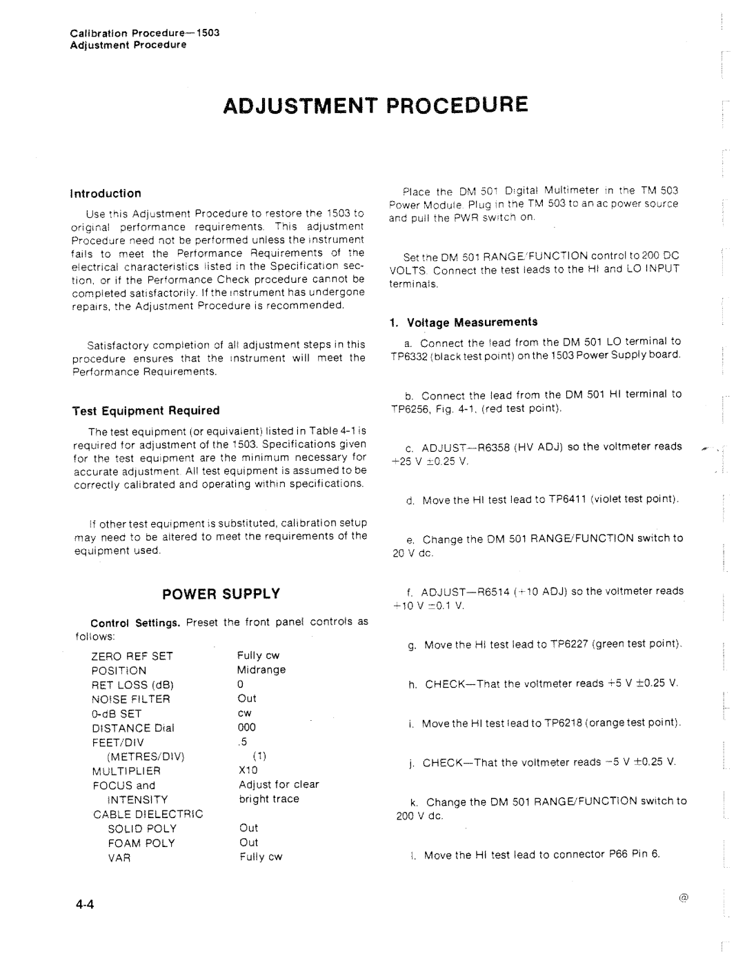 Tektronix 1503 manual 