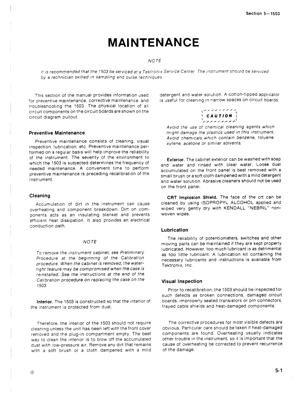 Tektronix 1503 manual 