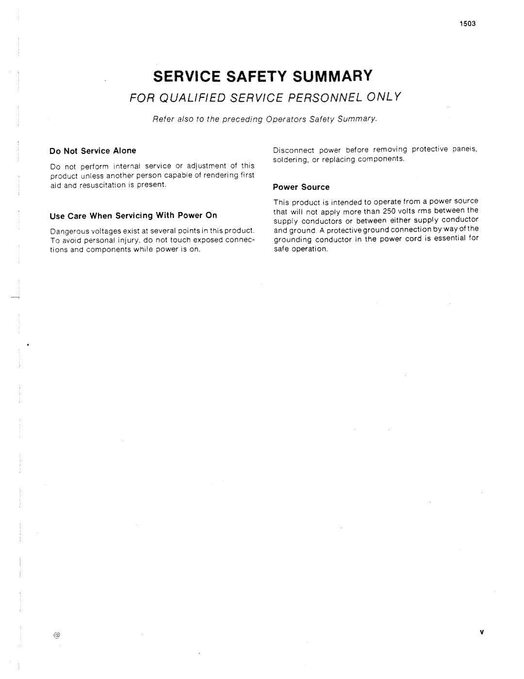 Tektronix 1503 manual 