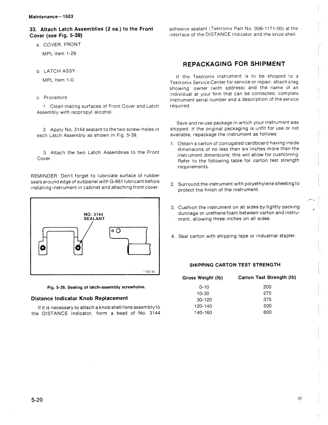 Tektronix 1503 manual 