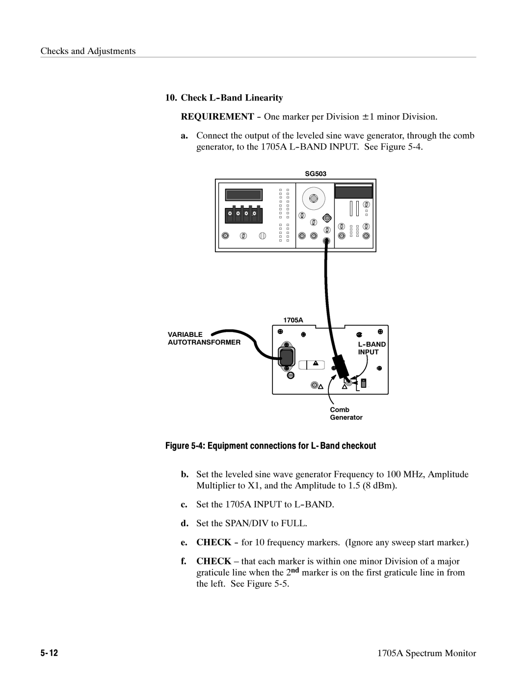 Tektronix 1705A instruction manual Variable Autotransformer L-BAND Input 