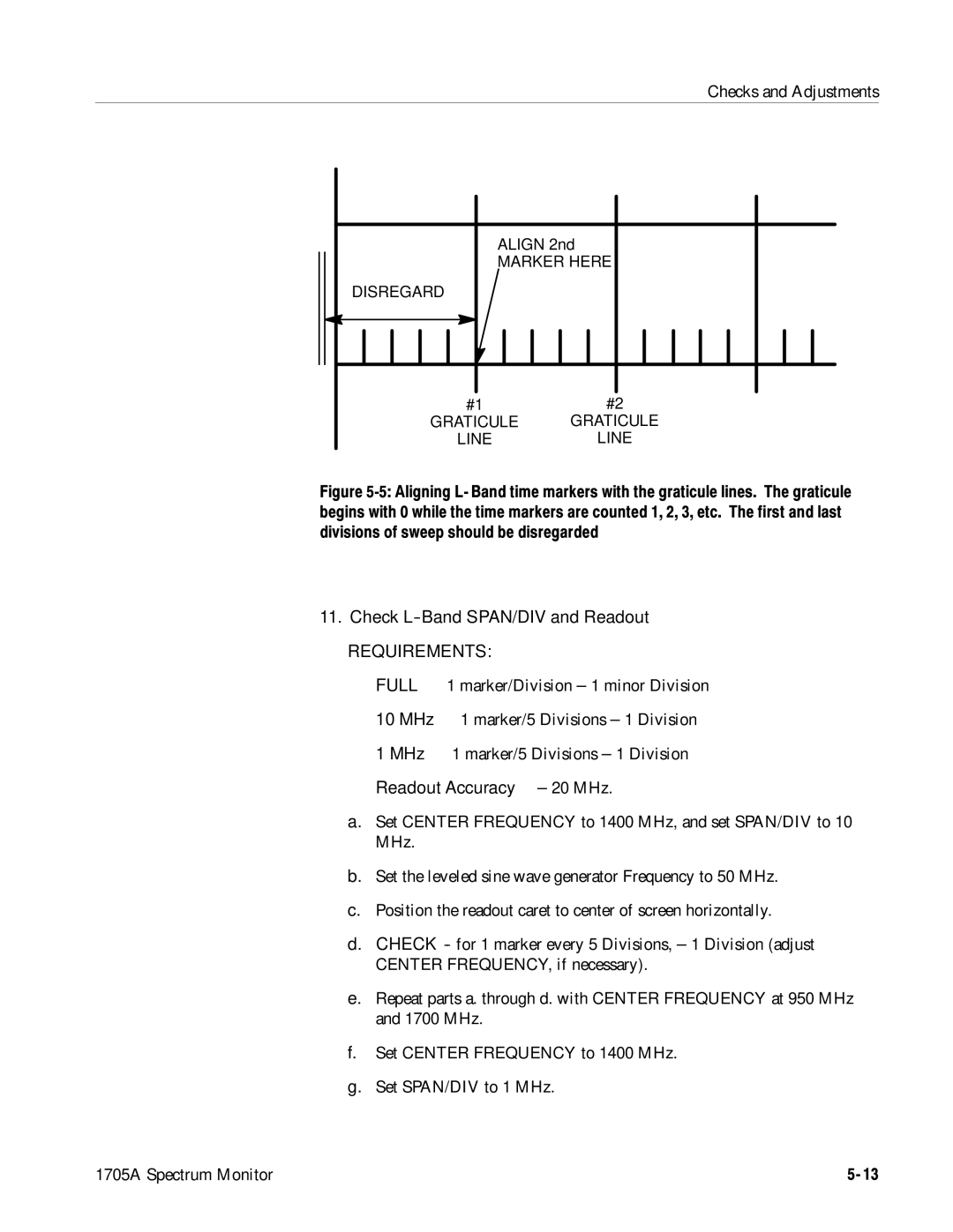 Tektronix 1705A instruction manual Disregard, Marker Here Graticule Line 