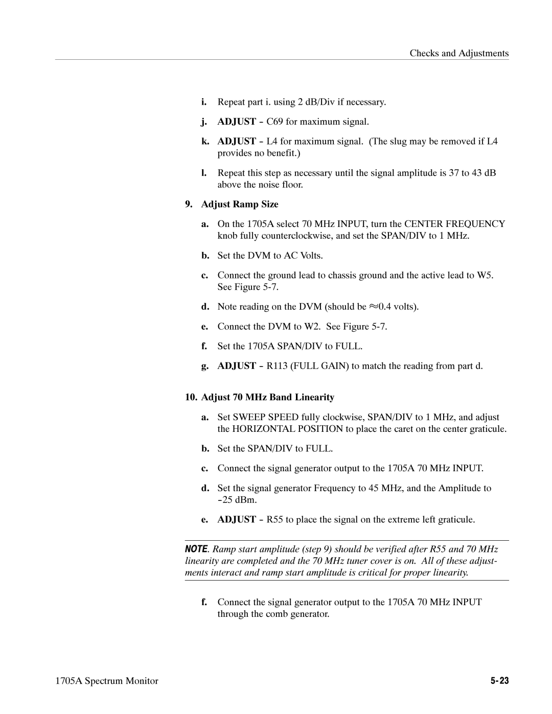 Tektronix 1705A instruction manual 