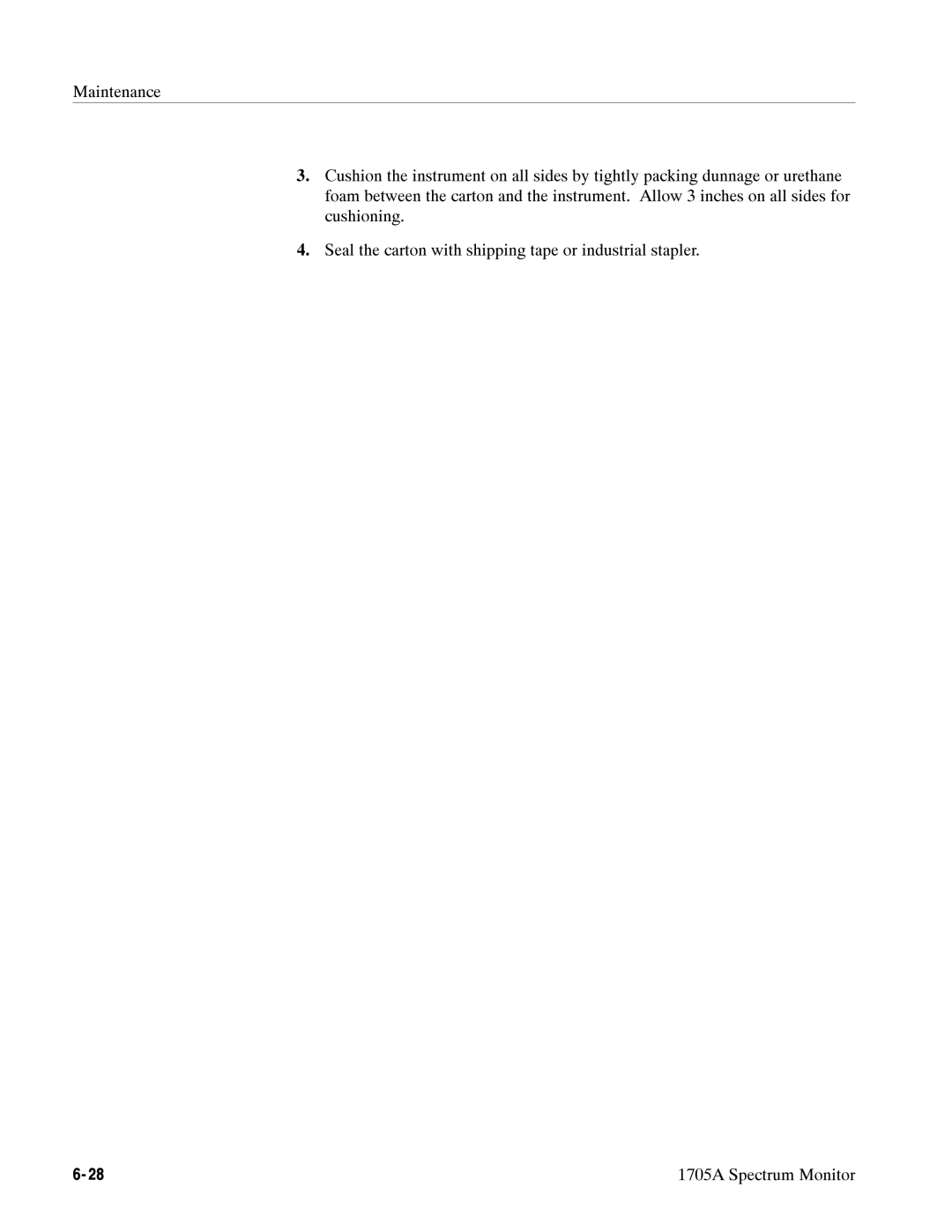 Tektronix instruction manual 1705A Spectrum Monitor 