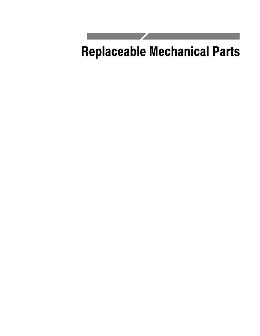 Tektronix 1705A instruction manual Replaceable Mechanical Parts 