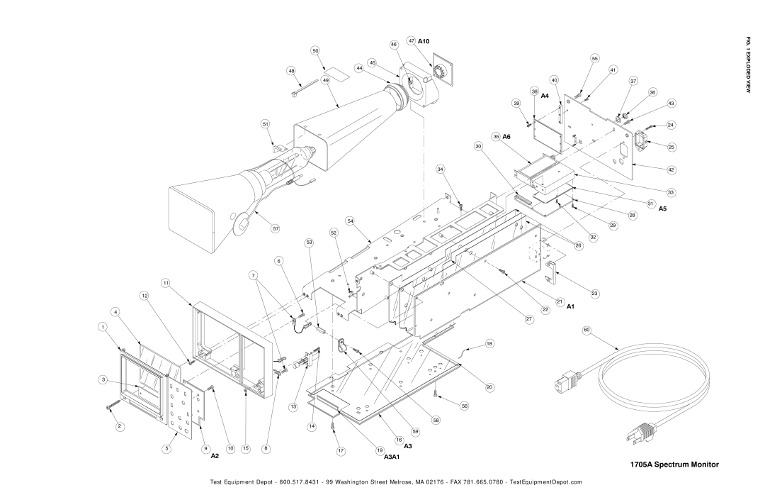 Tektronix 1705A instruction manual A10 