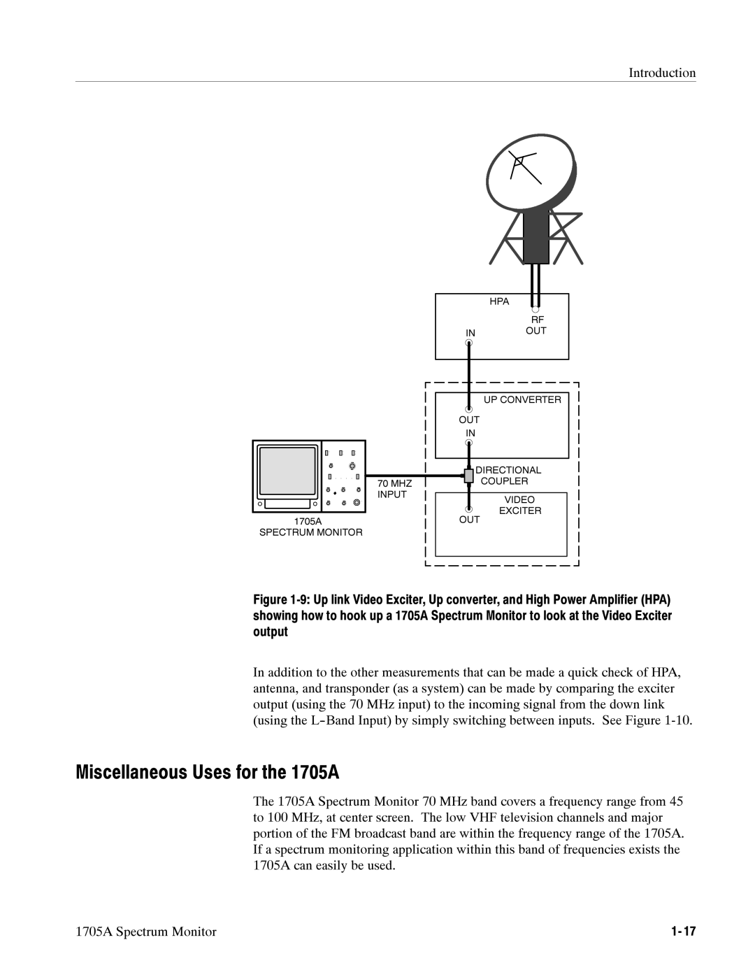 Tektronix instruction manual Miscellaneous Uses for the 1705A 