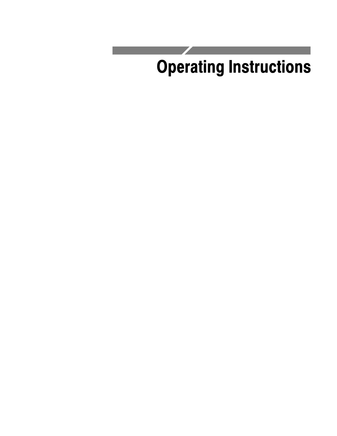 Tektronix 1705A instruction manual Operating Instructions 