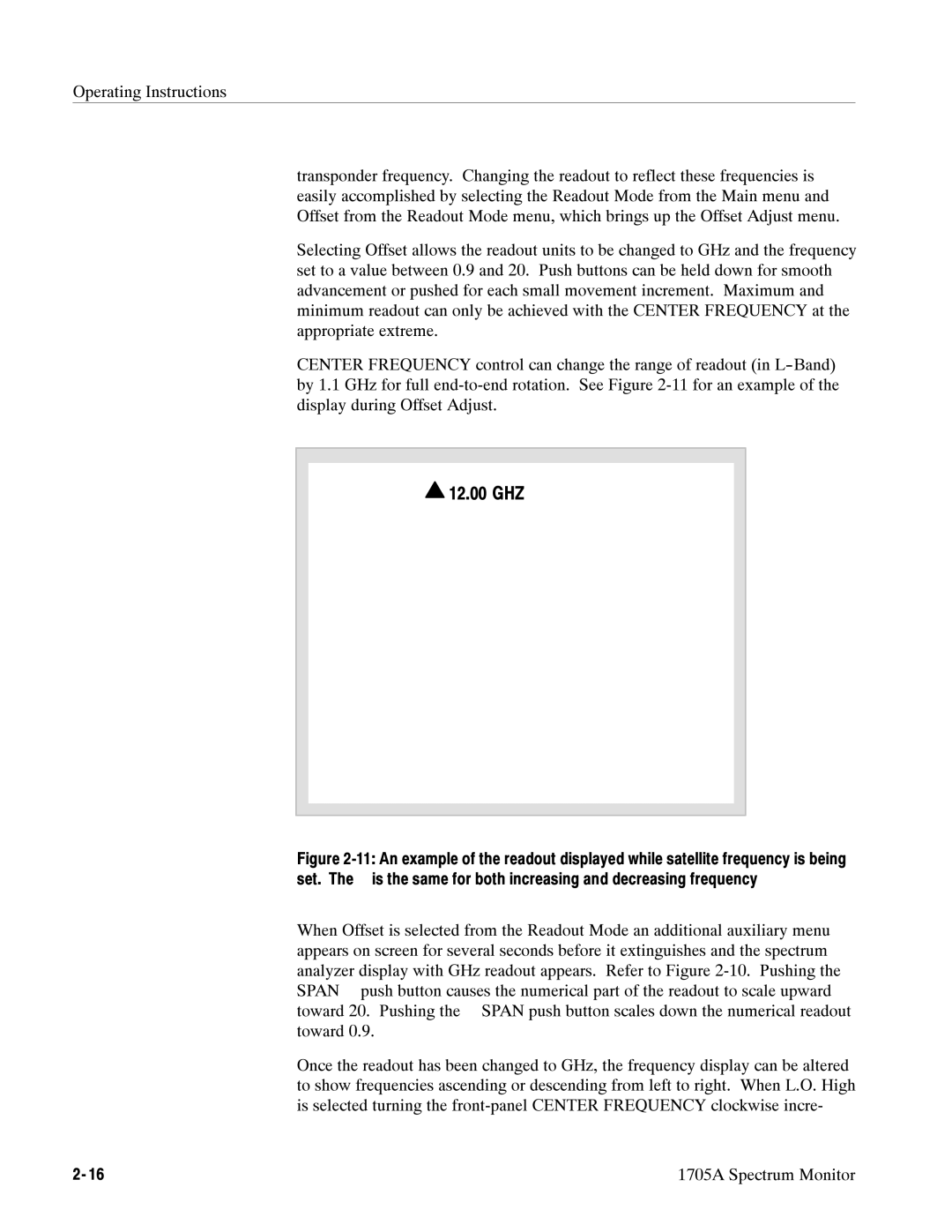 Tektronix 1705A instruction manual 12.00 GHZ 