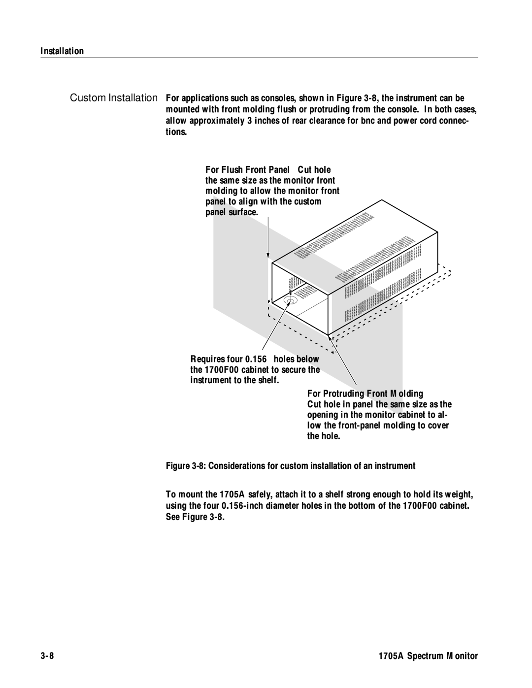 Tektronix instruction manual 1705A Spectrum Monitor 