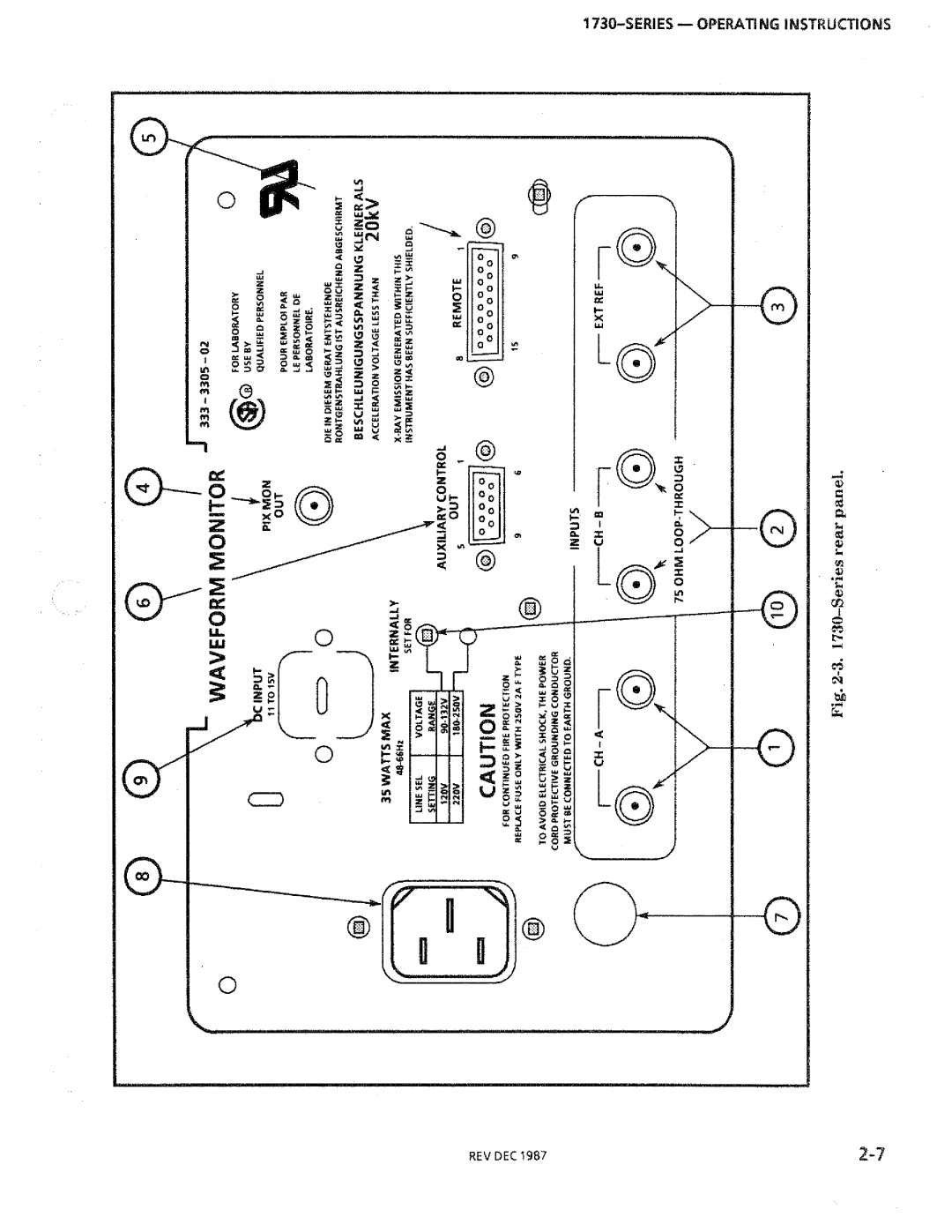 Tektronix 1730-Series manual 