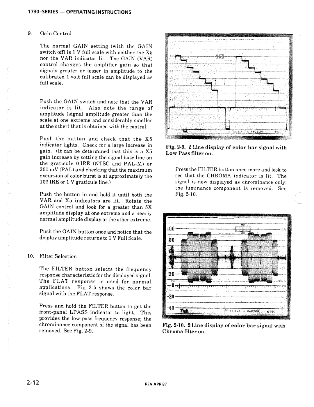 Tektronix 1730-Series manual 