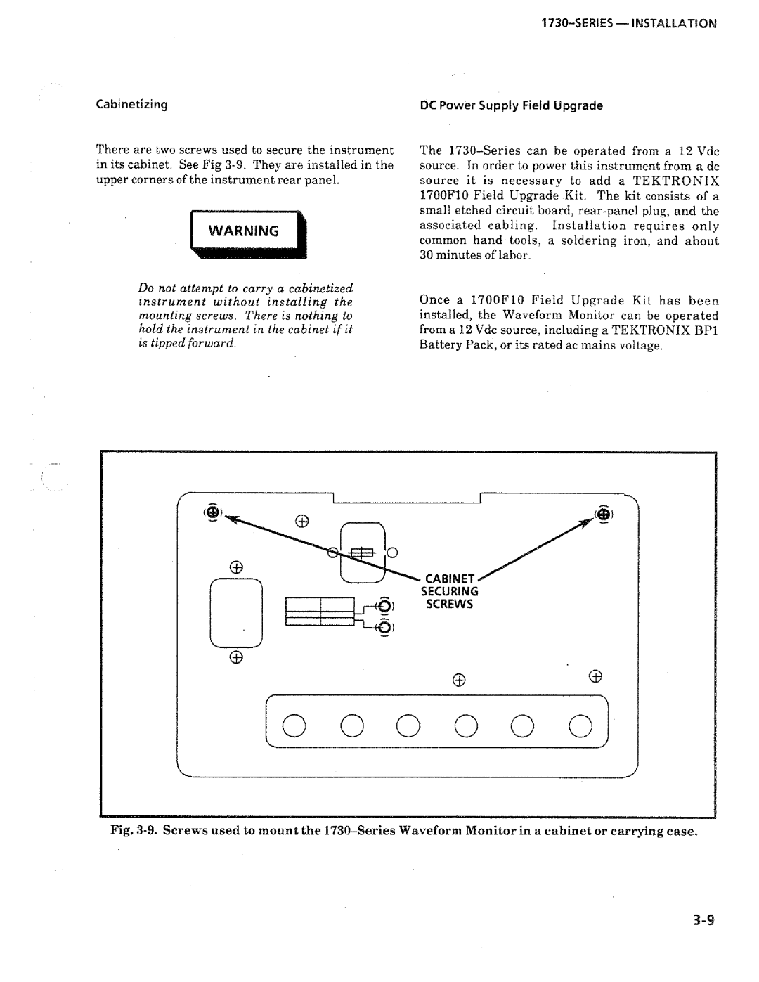 Tektronix 1730-Series manual 